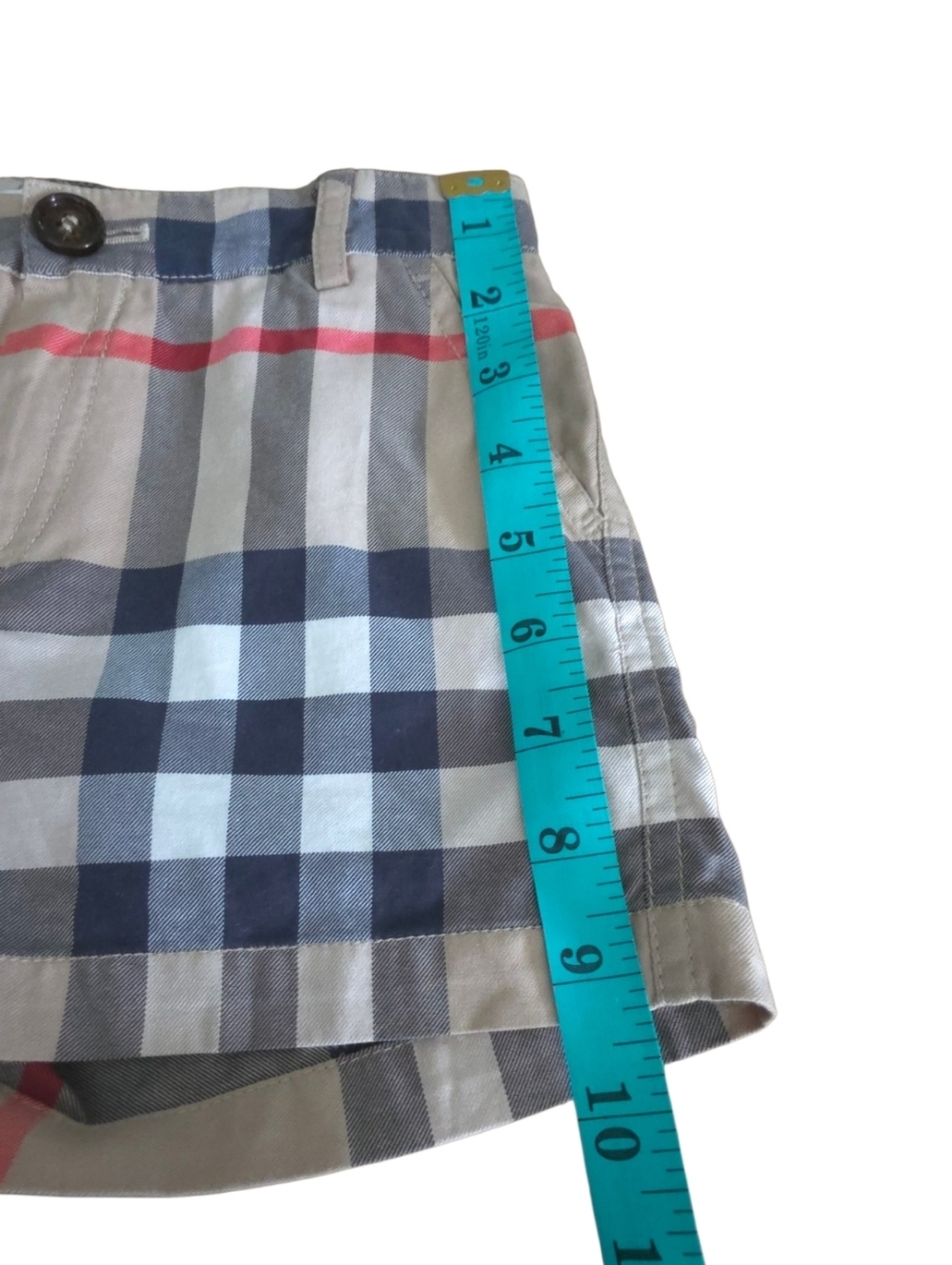 Burberry Kids Novacheck Print Beige and Black Plaid Shorts Sz 6Y - Picture 9 of 14